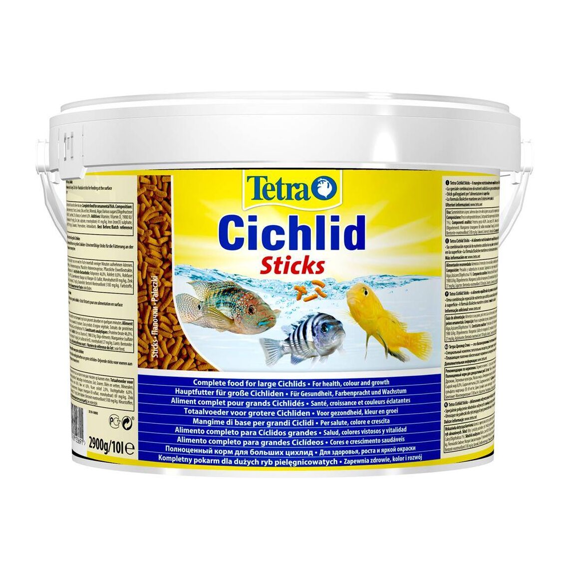 TETRA Cichlid Sticks ведро 3,6 л палочки для всех видов цихловых и других крупных декоративных рыб