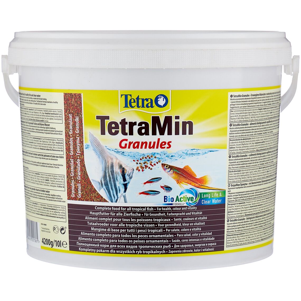 TETRA Min Granules гранулы для всех видов декоративных рыбок 10л ведро