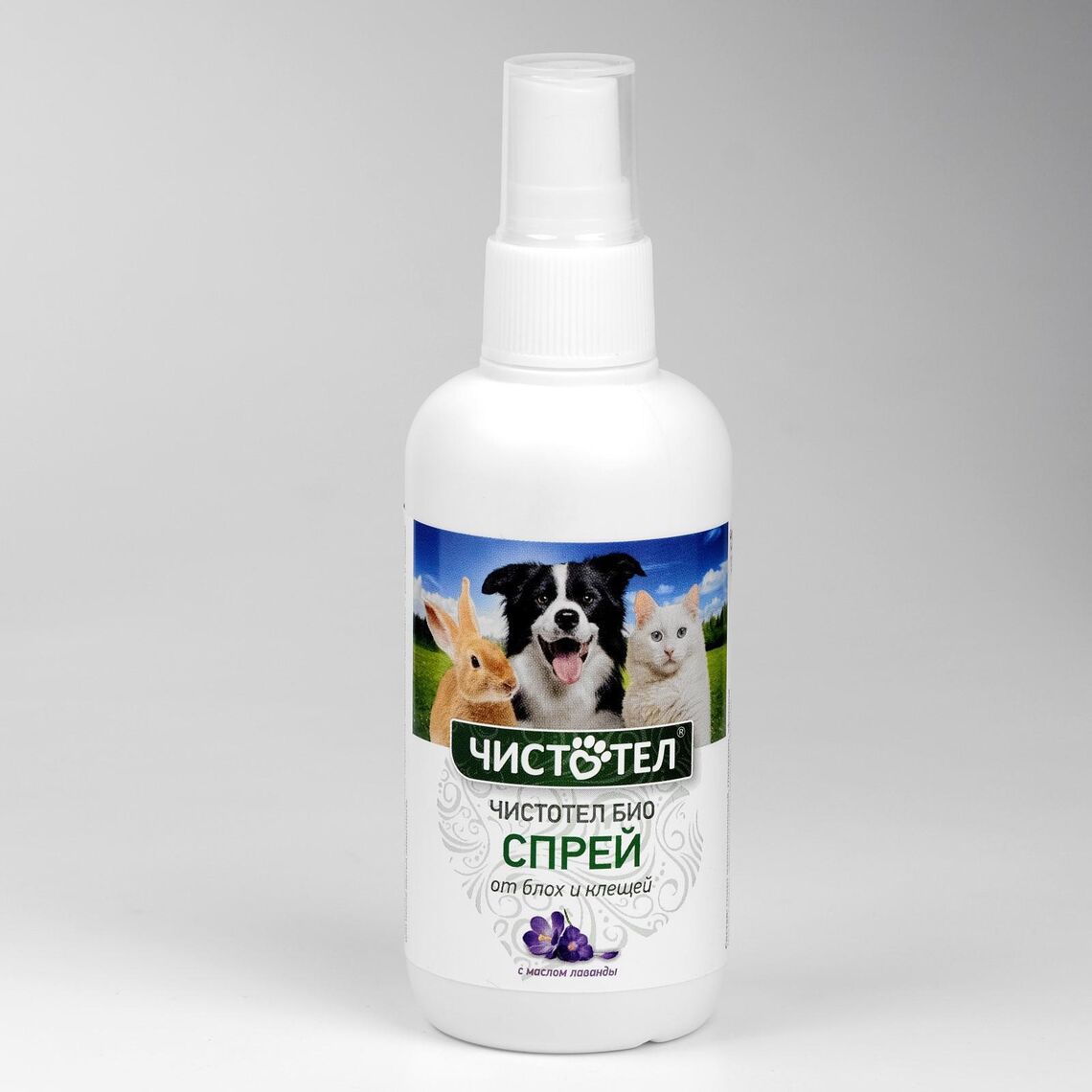 Чистотел Био спрей  от блох и клещей для собак, кошек, кроликов и грызунов 100мл.