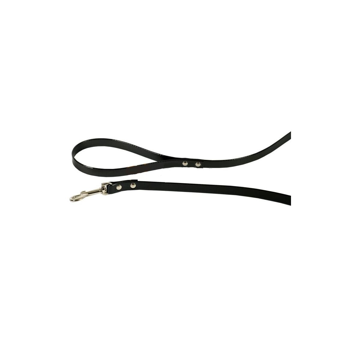 Поводок из биотана 20мм длина 3м черный матовый со стальным карабином