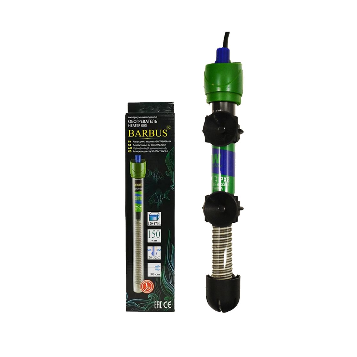 BARBUS Терморегулятор 005 150W 120-170л стекло