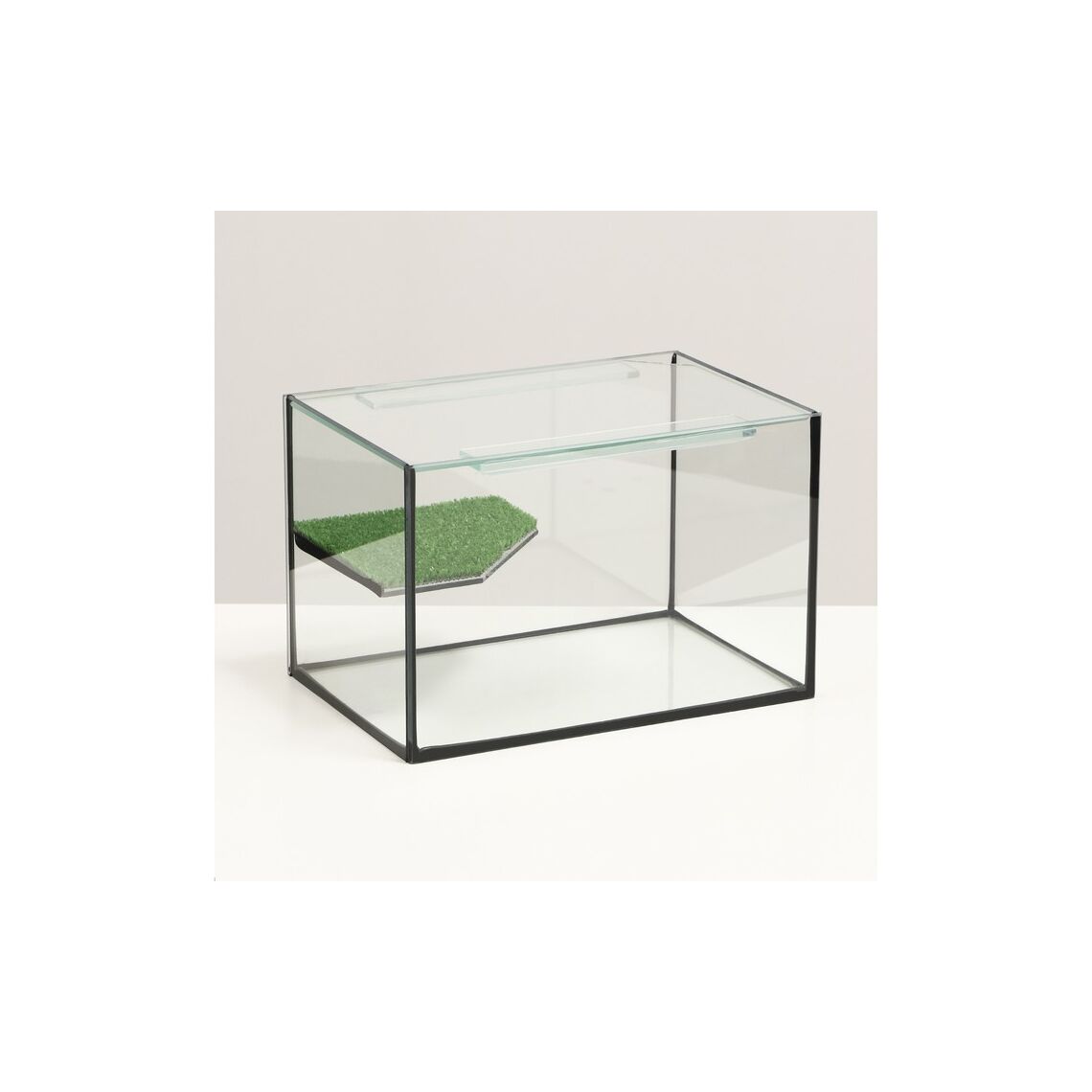 Террариум с покрывным стеклом и островком 12 л 300*200*200 (АР)