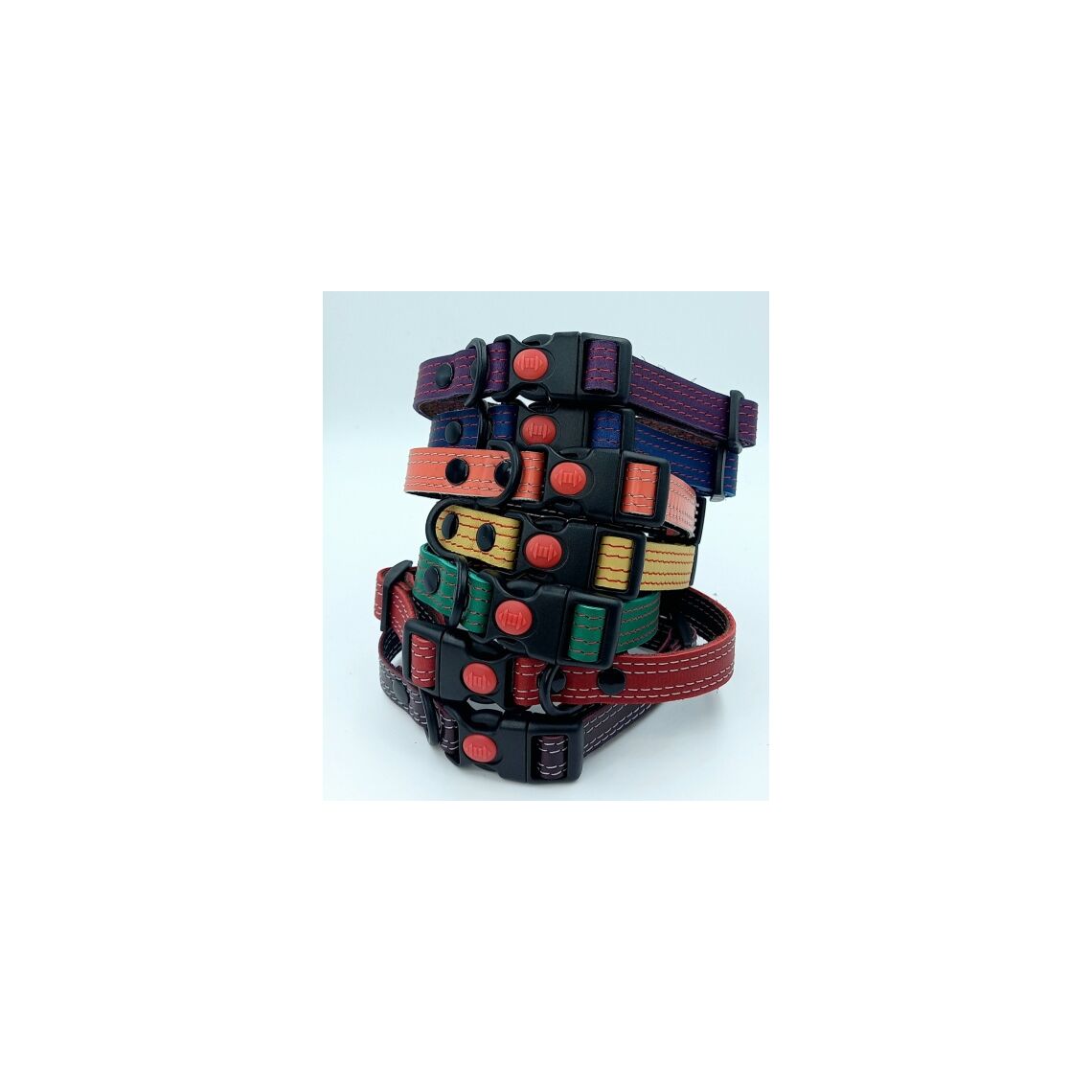 Ошейник 20 (2) кожаный фастекс