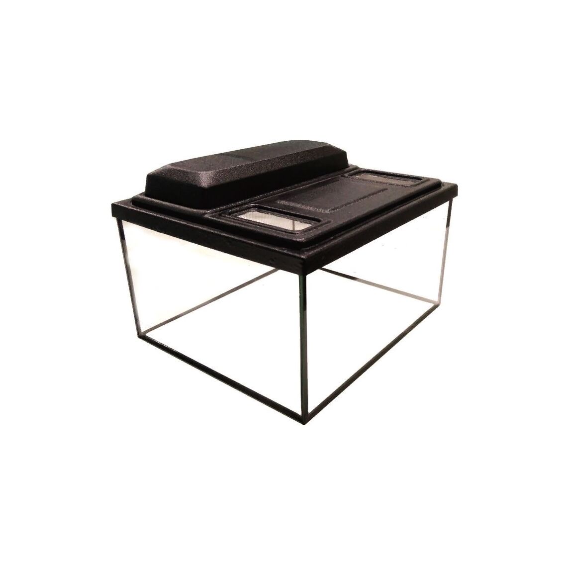 Террариум GF с крышкой 25 л Е14 черный 355*305*250  мм