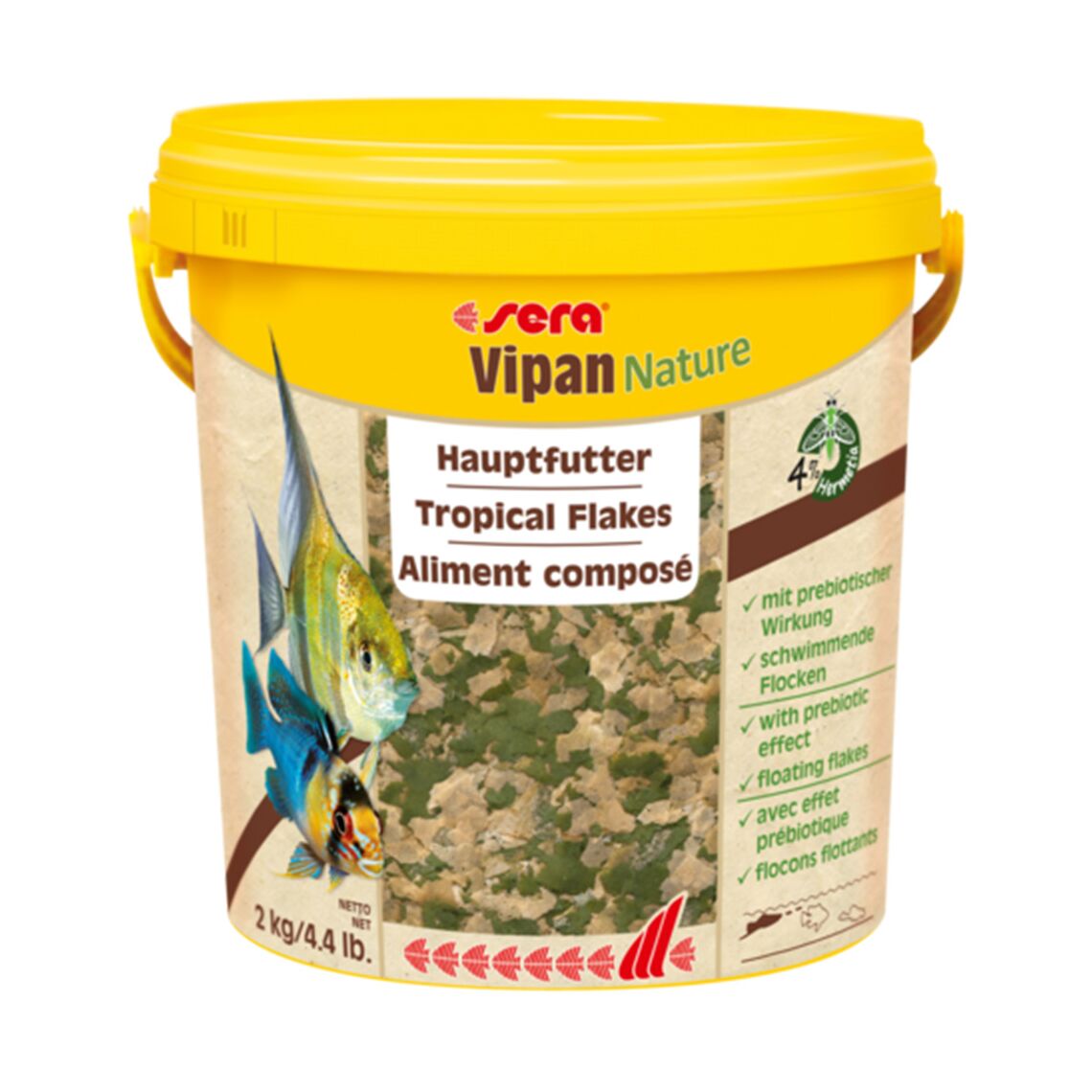 Sera VIPAN Nature xлопья корм для рыб 10л ведро