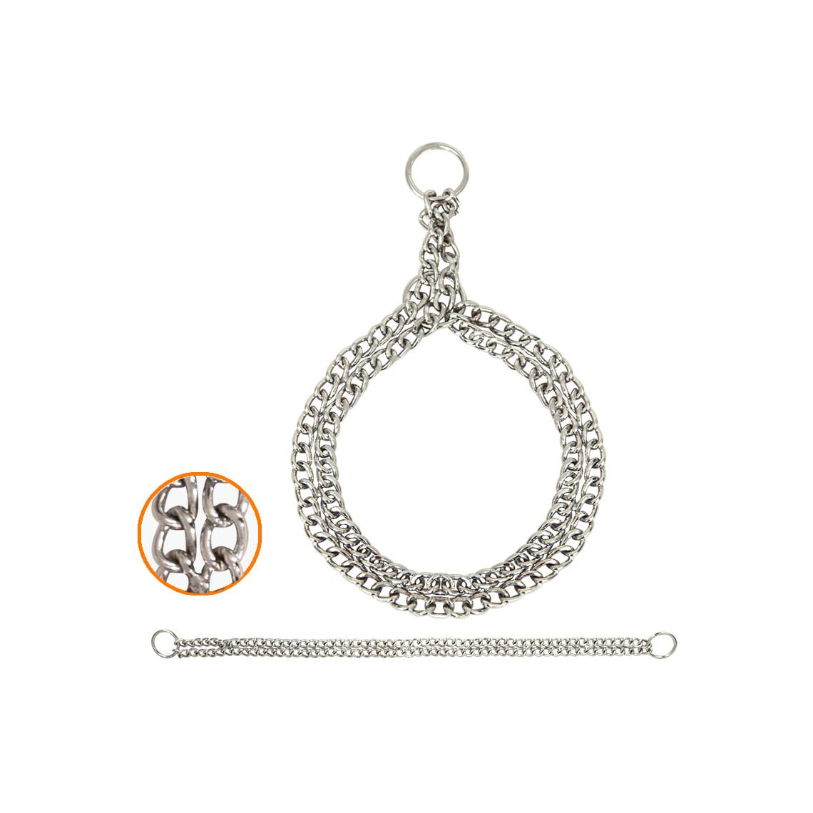 TRIOL Ошейник-удавка двухрядный 3*600мм