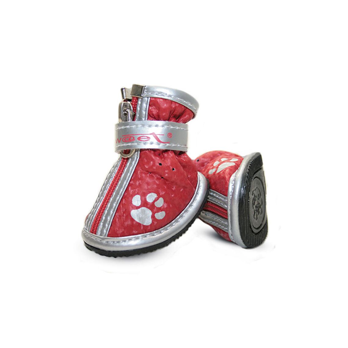 TRIOL Ботинки для собак красные с "лапками" 45*40*50мм