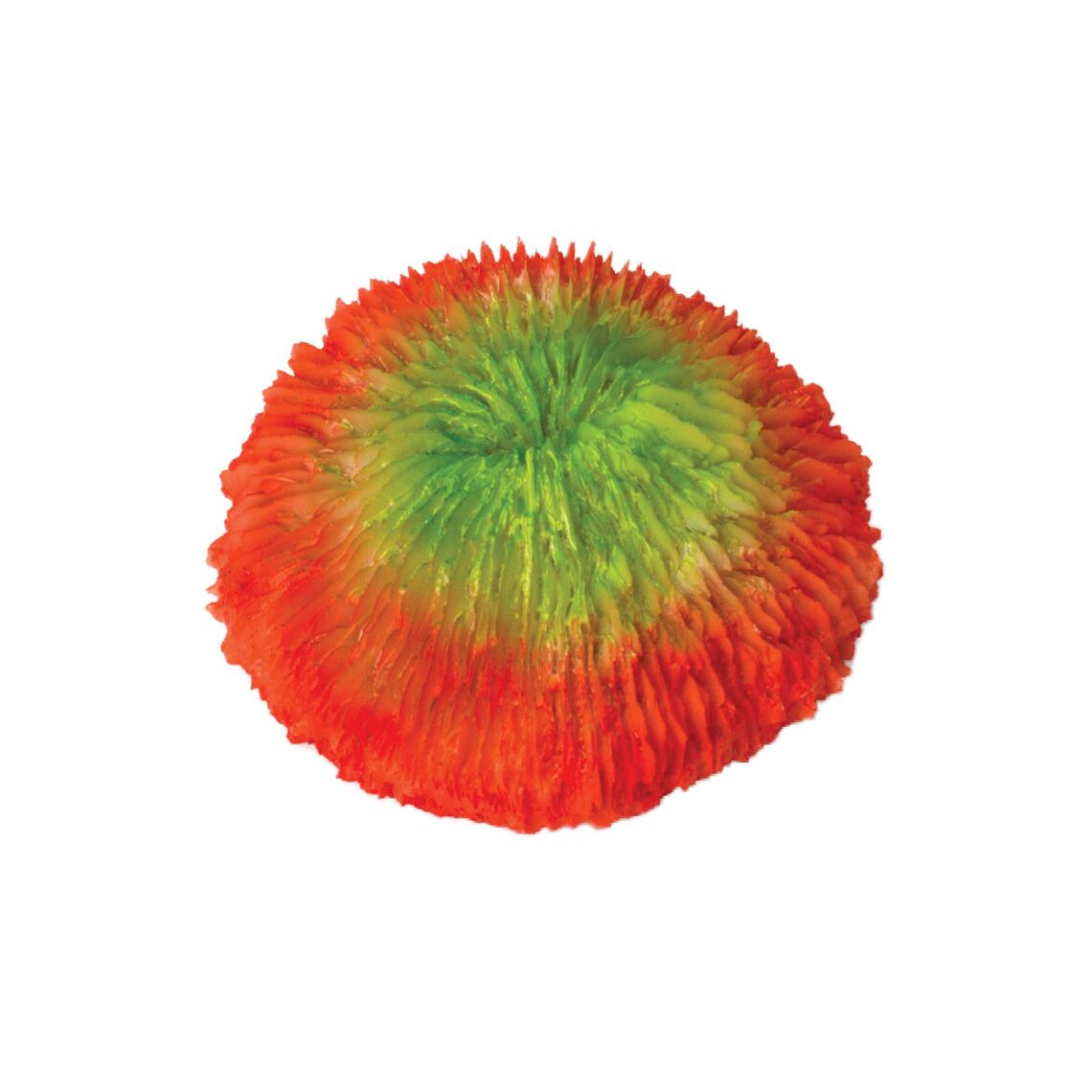 Коралл искусственный "Фунгия", зелено-красная, 100*40*100мм, Laguna