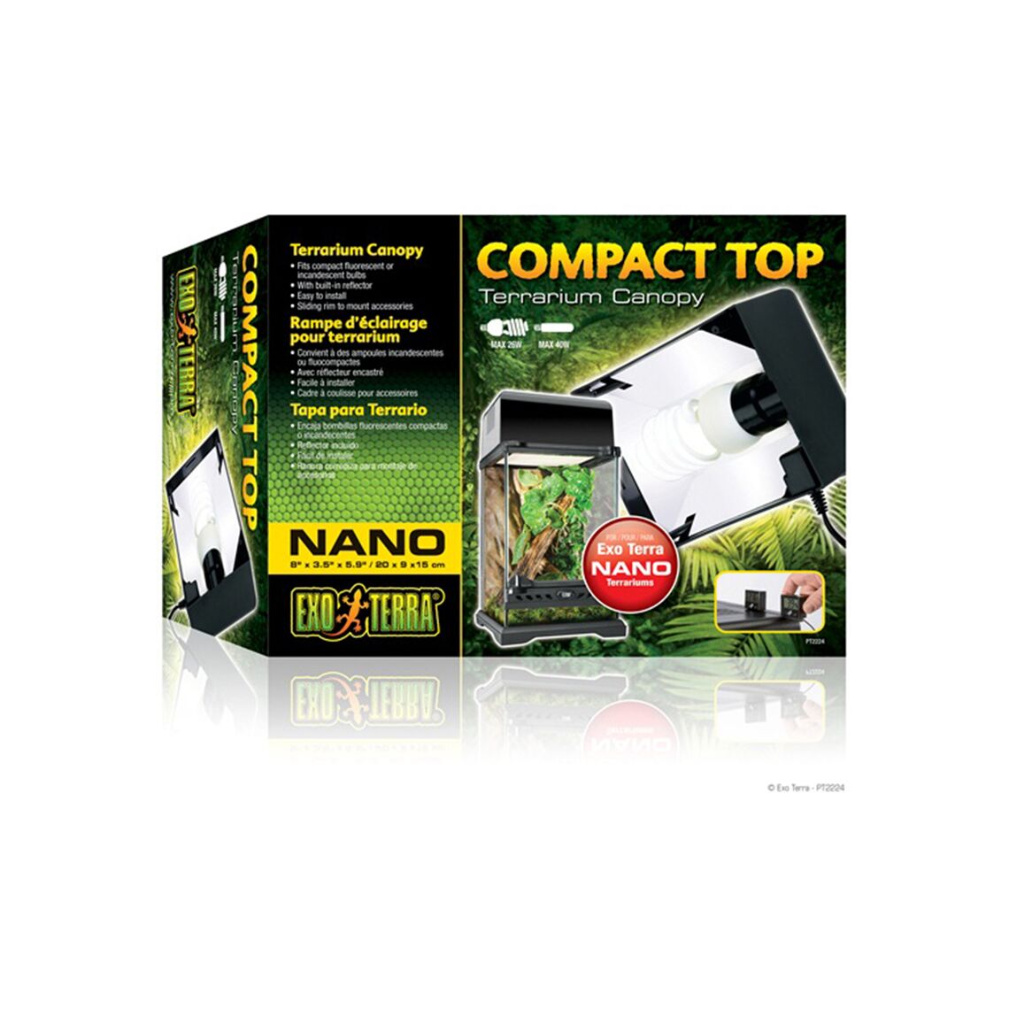 Светильник навесной EXO-Terra Compact Top Nano 20*9*15 см