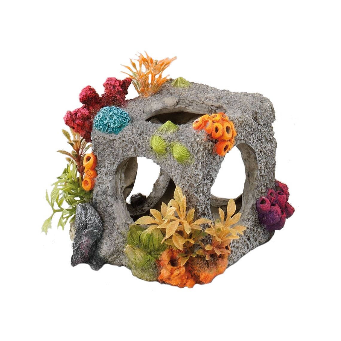 Aqua Della Декорация "Куб с кораллами" мультиколор 12*11*11см