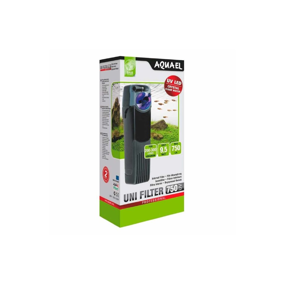 AQUAEL Фильтр внутренний Uni Filter 750UV 200-300л 750л/ч