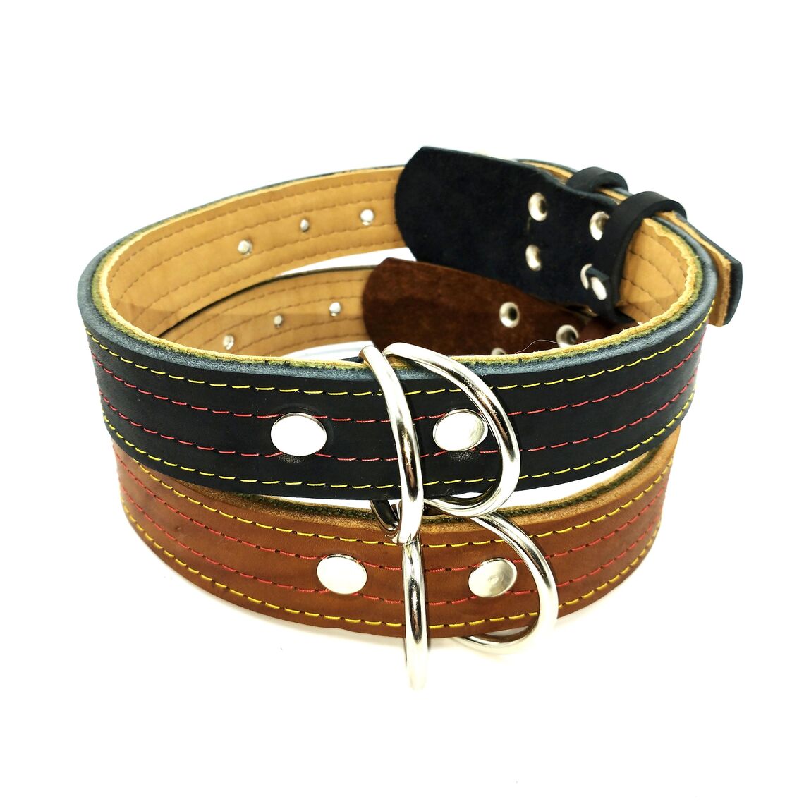 Ошейник 35 (3) кожа стропа кожа