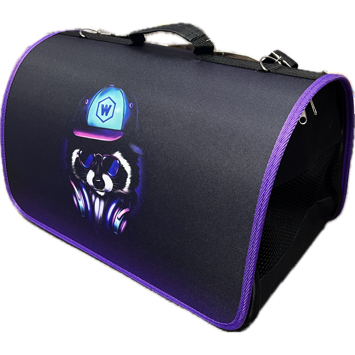 LOORI Сумка переноска тонированная "Енот" 46*28,5*29 см