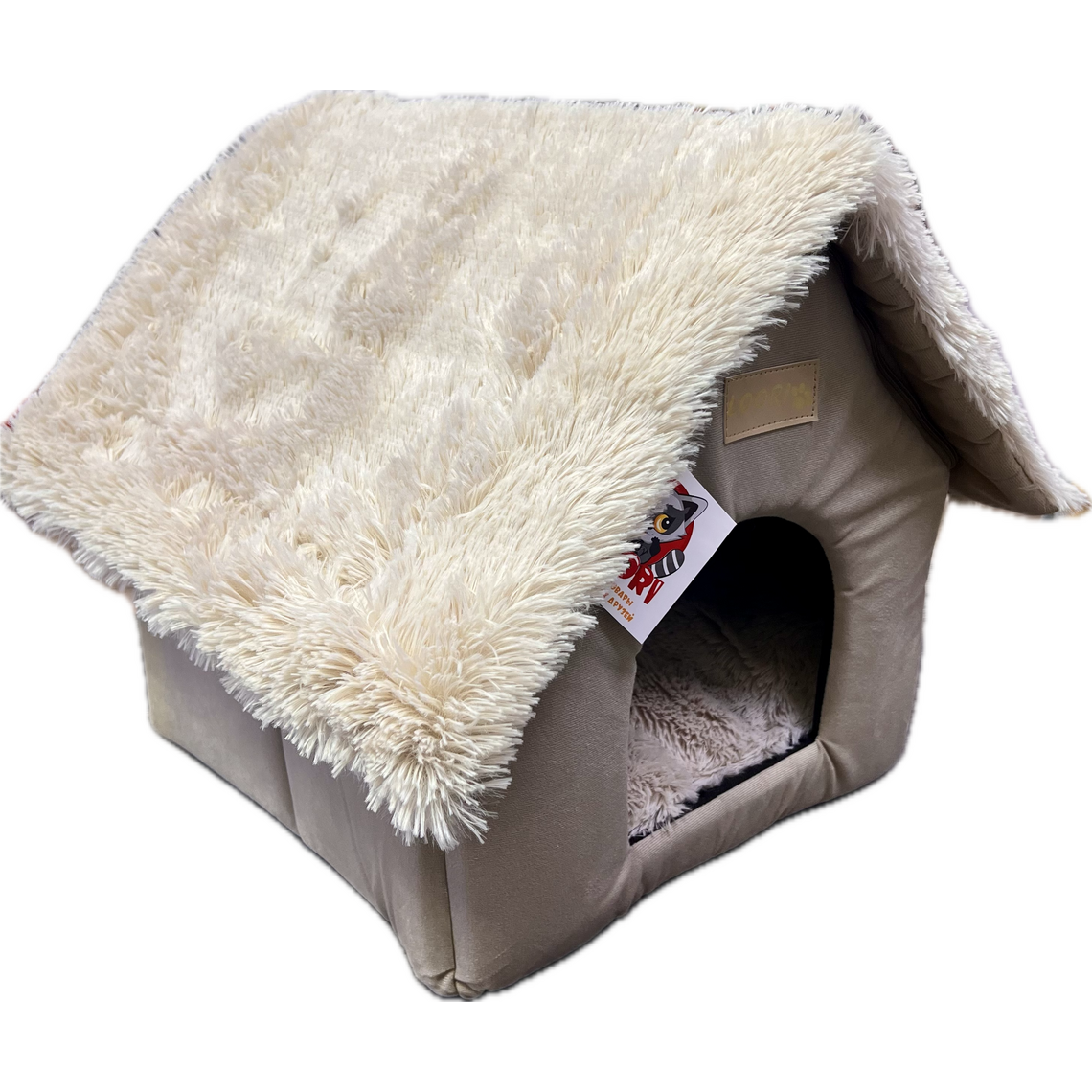 LOORI Домик "Лео" бежевый 50*35*30 см