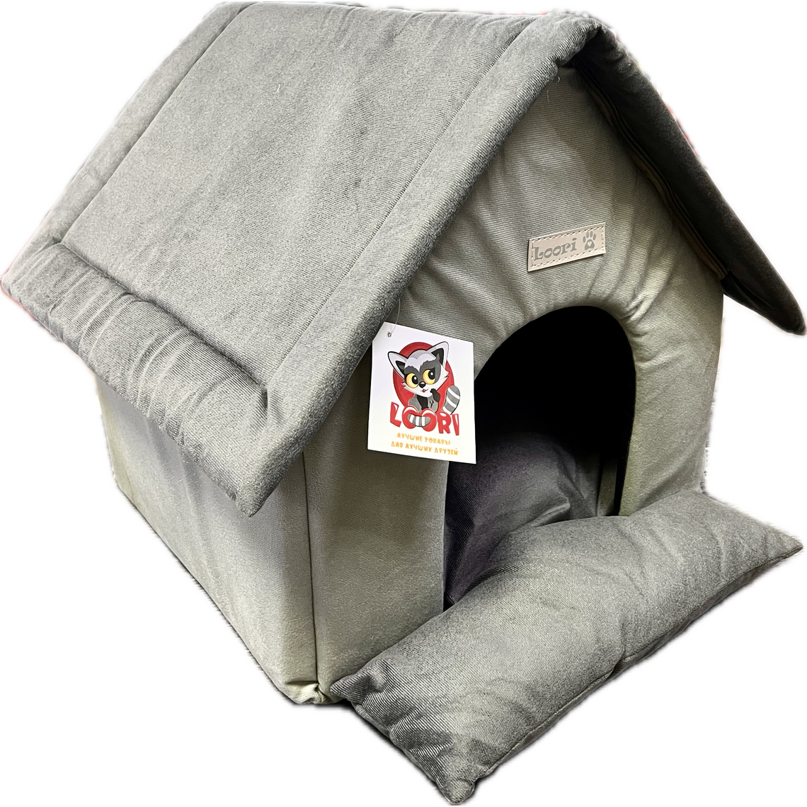 LOORI Дом "Павиа" Цвет серый 37*37*42 см