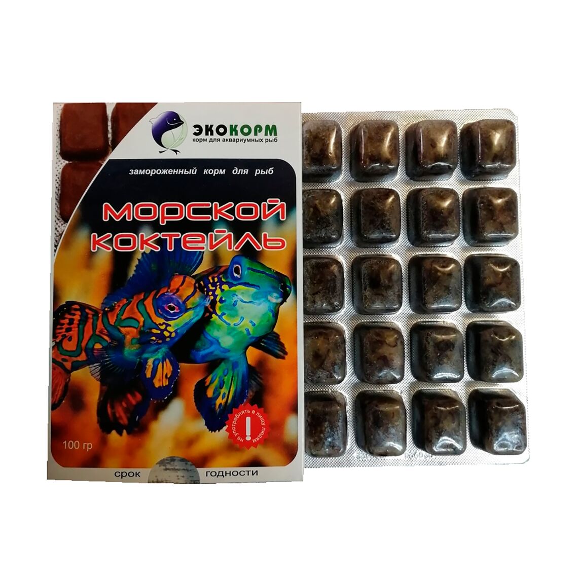 ЭКОКОРМ Смесь морская замороженный блистер 100мл