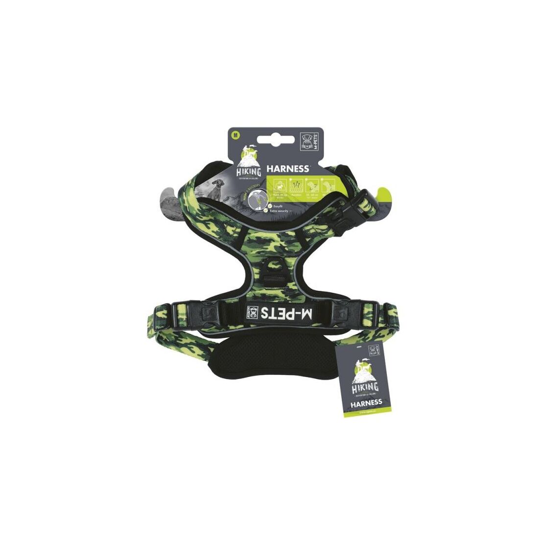 MPets Шлейка Hiking М ш. 35-60см, г. 40-75см 25мм камуфляж