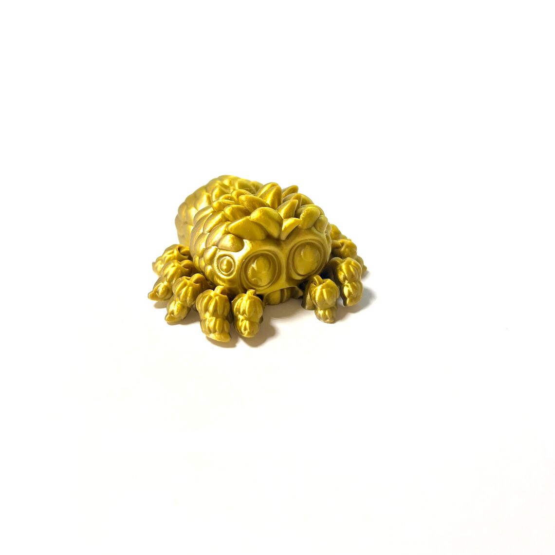 Подвижная игрушка паука "Большеглаз-золотой" 4 см