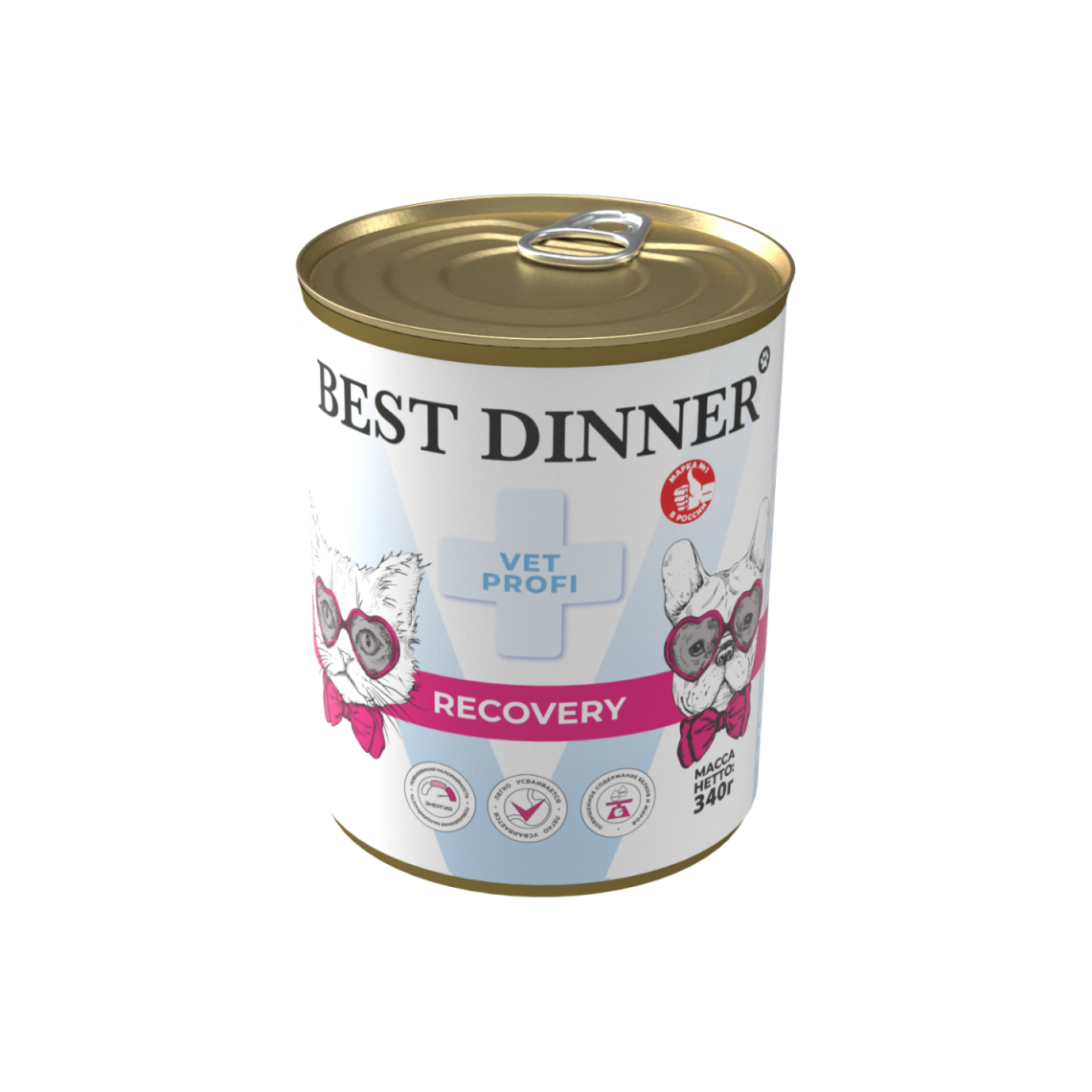 Best Dinner Vet Profi Recovery для кошек и собак консервы при истощении,послеоперац.восстан,340 г.