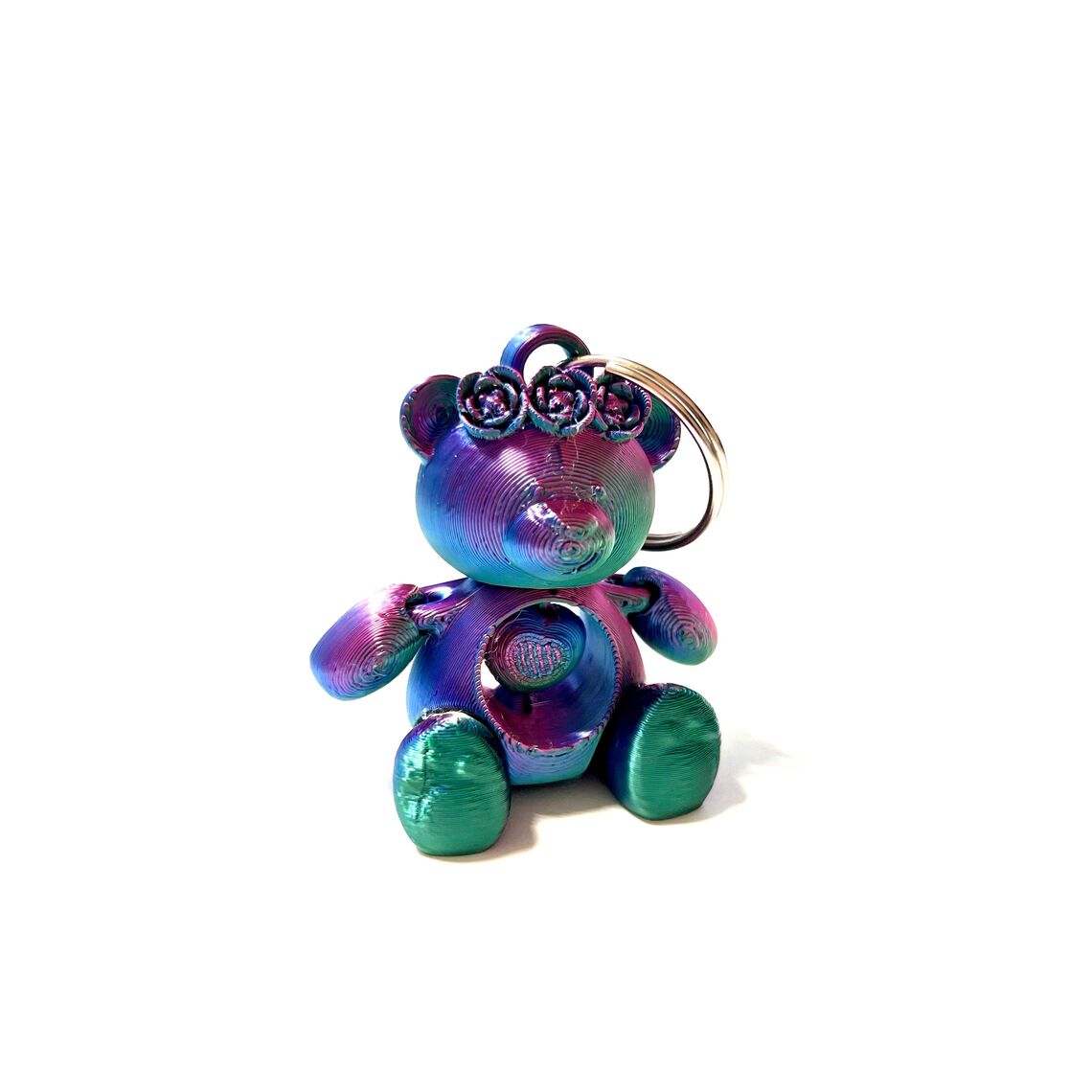 Подвижная игрушка Медведь с сердцем брелок