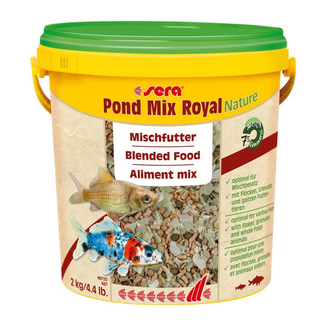 SERA Pond mix Royal корм для прудовых рыб ведро 10л 2 кг