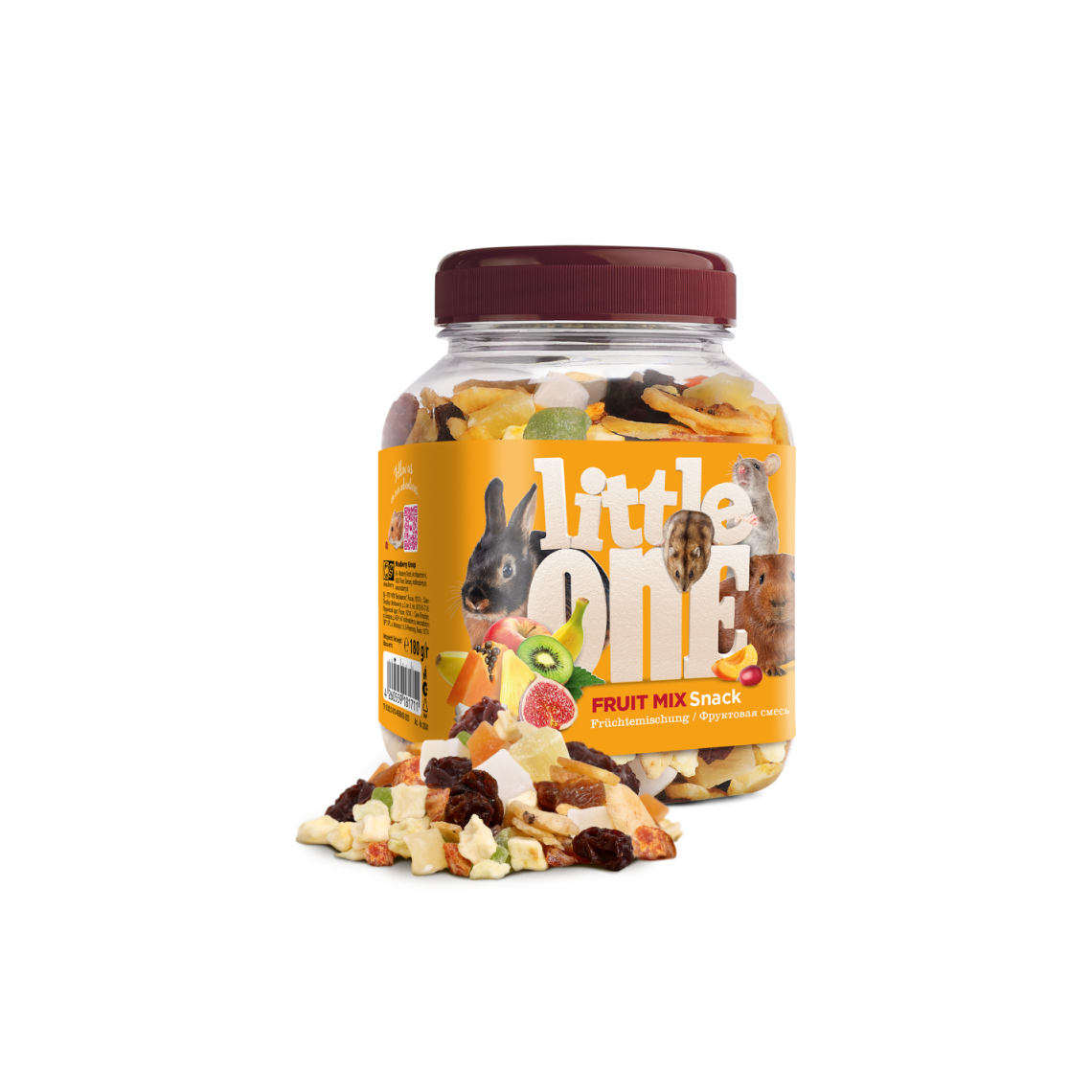 LITTLE ONE Лакомство для грызунов Фруктовая смесь 180 гр банка