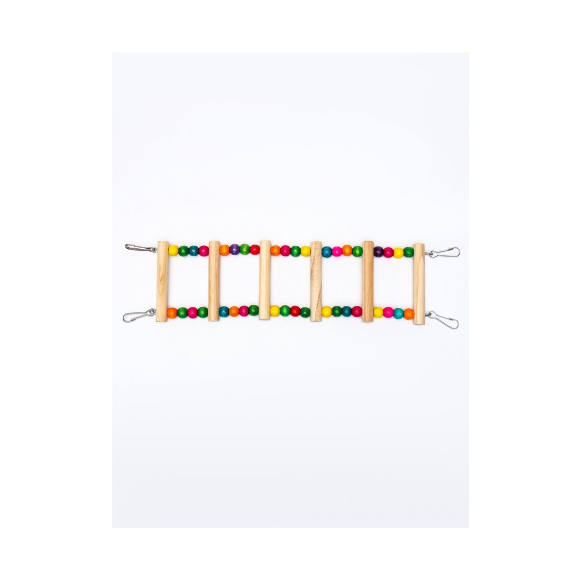 Пижон Игрушка для птиц "Лесенка с бусинами" 6 ступеней 42 см
