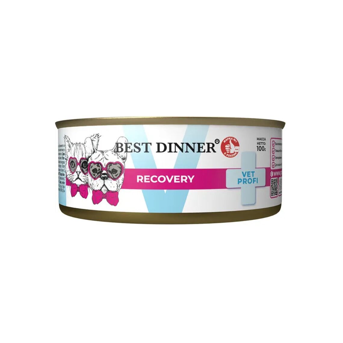 Best Dinner Vet Profi Recovery для кошек и собак консервы при истощении,послеоперац.восстан,100 г.