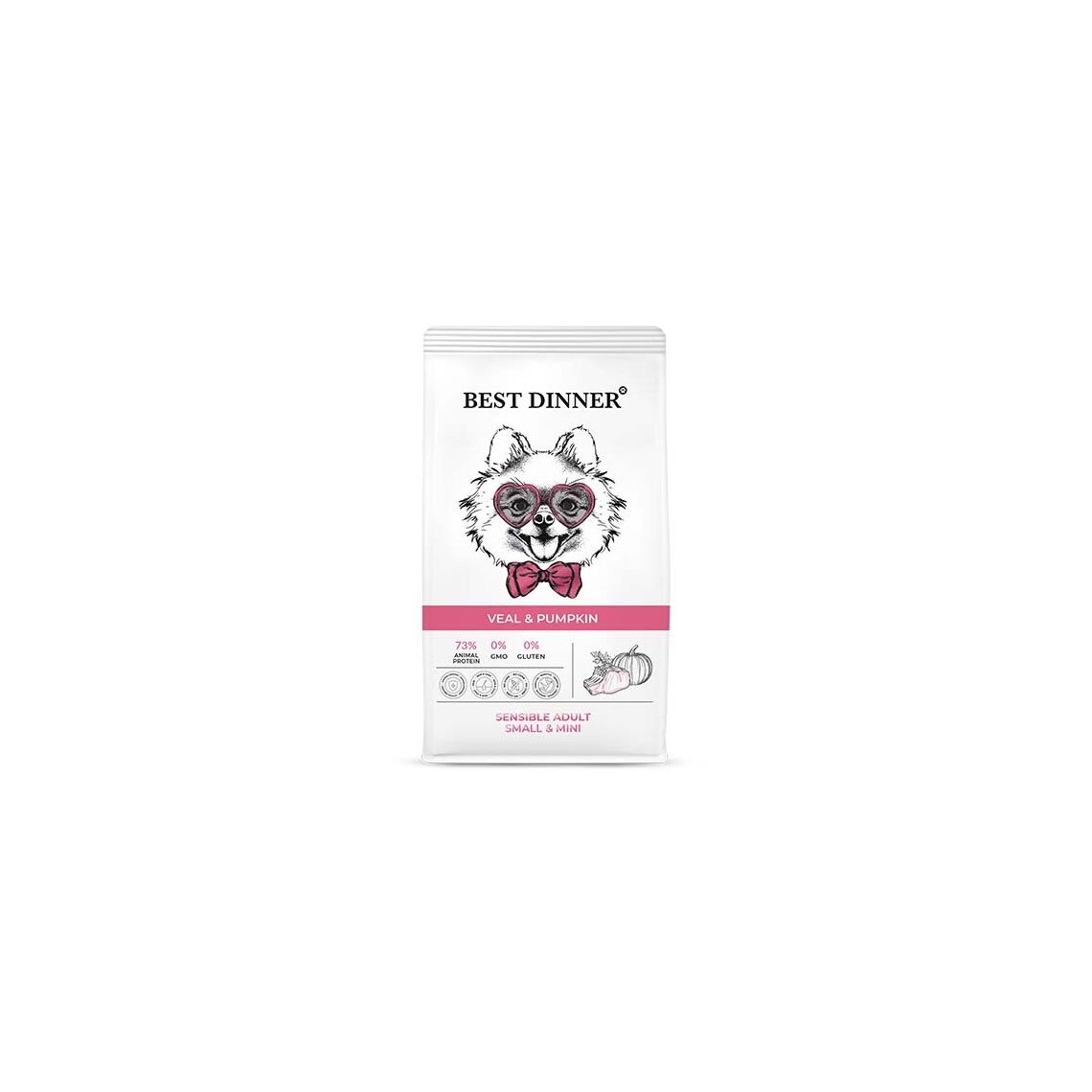 Best Dinner Adult Sensible Mini Veal & Pumpkin для собак с телятиной и тыквой 1,5кг