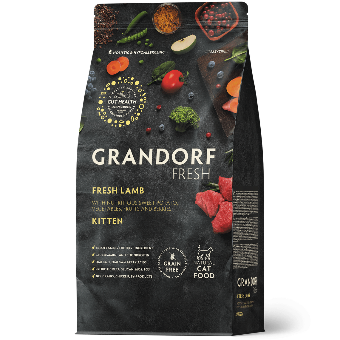 GRANDORF Fresh CAT Kitten свежее мясо ягненка с бататом для котят 2 кг