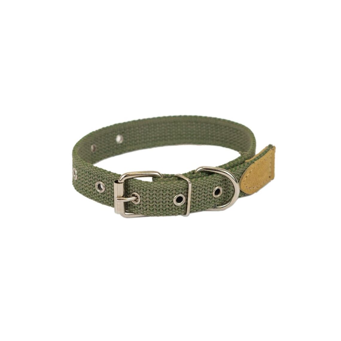 Моськи-Авоськи Ошейник брезентовый 20мм 26-44см хаки