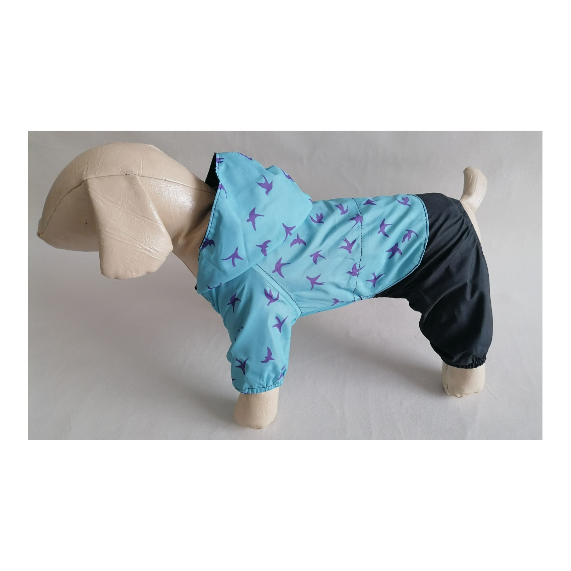 Дождевик "Ласточки" размер M (той терьер, чихуа-хуа) голубой ZooTREND