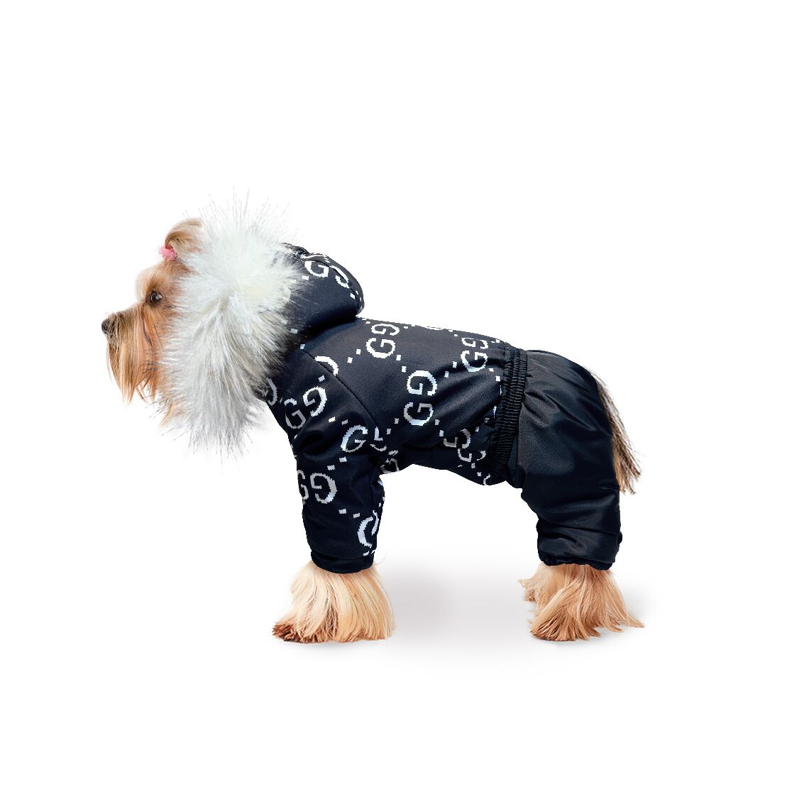 Комбинезон "Полярник" размер M (йоркширский терьер, шпиц) гламур черный ZooTREND