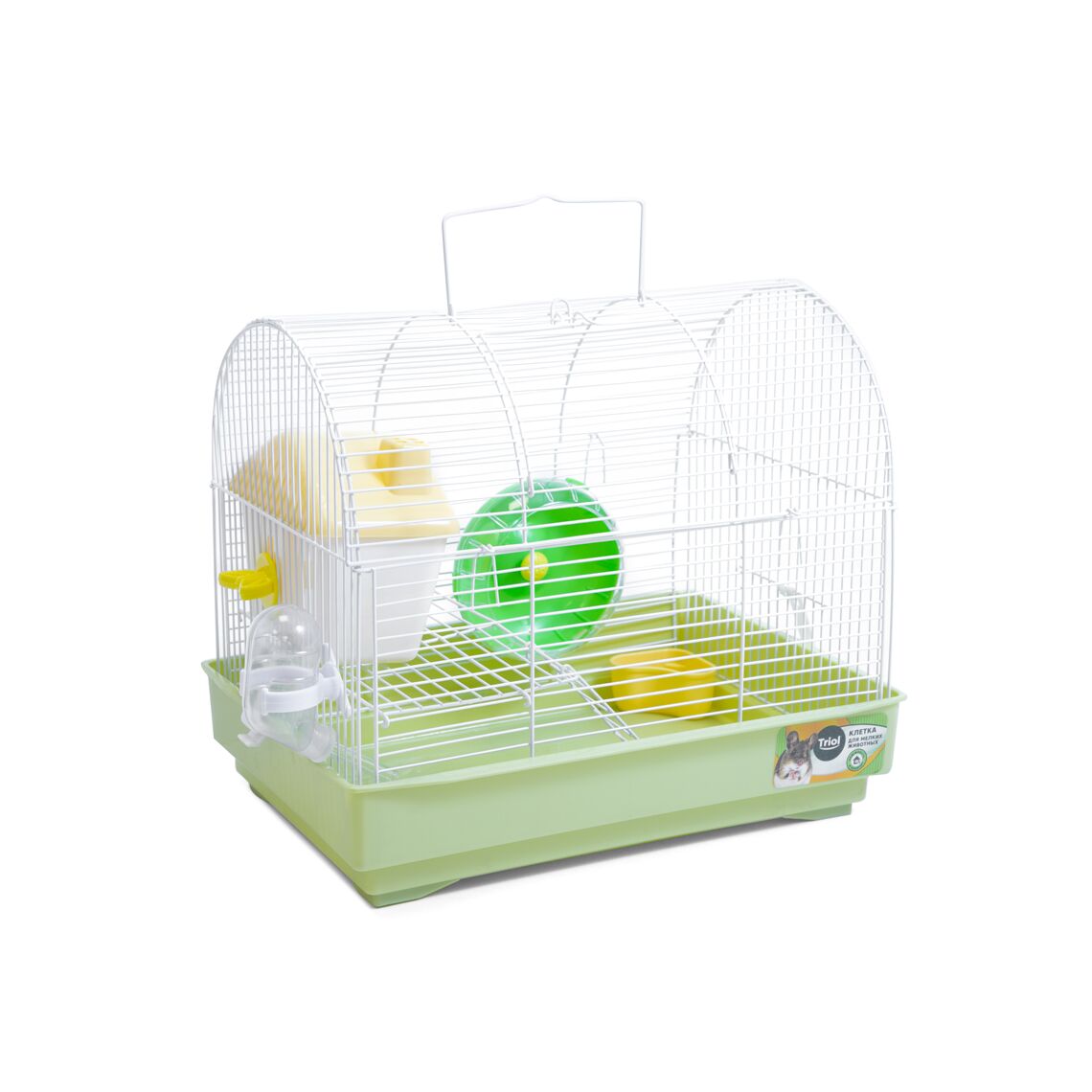 TRIOL Клетка YDB231 для мелких животных, эмаль, оливковая, 330x230x285мм
